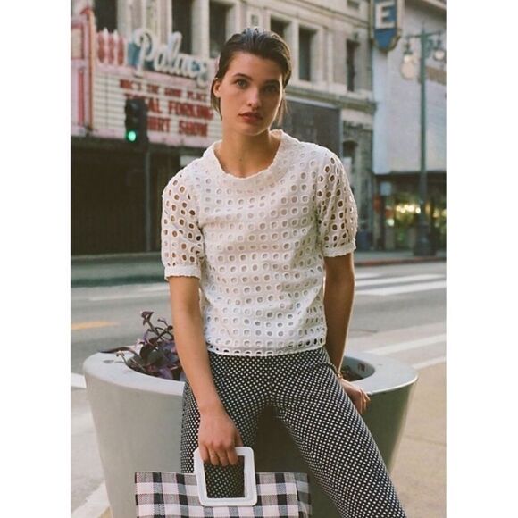 Anthropologie Wolven Eudora Eyelet Top - Picture 6 of 15